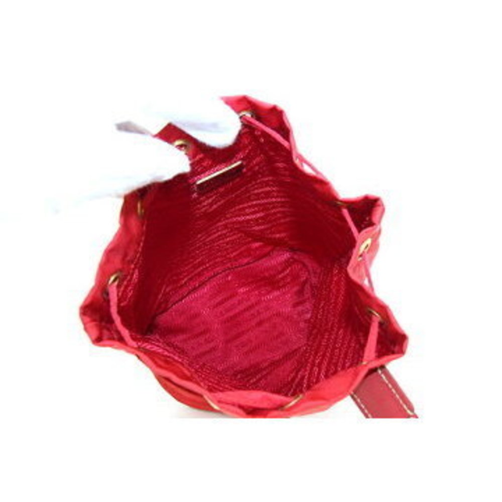Prada Drawstring Pouch Red Nylon - image 3